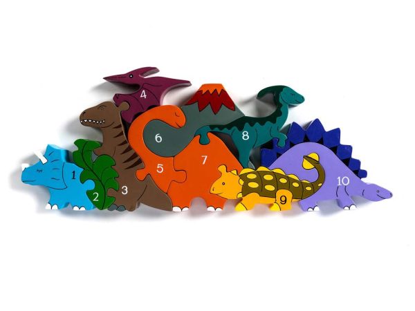 Alphabet Jigsaws Number Dinosaur Row