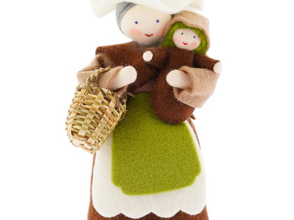 Ambrosius Mother Earth With Basket & Seed Baby Grey Hair White Skin