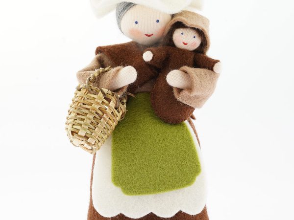 Ambrosius Mother Earth With Basket & Seed Baby Grey Hair White Skin