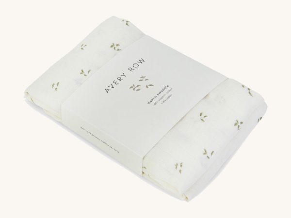 Avery Row Baby Muslin Swaddle - Nettle Scatter