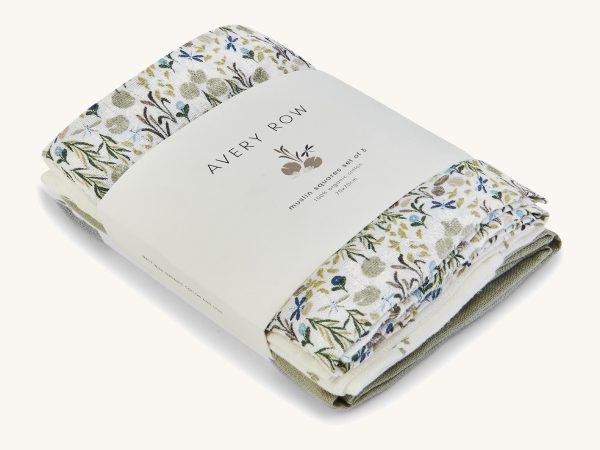 Avery Row Baby Muslin Squares Set of 3 - Riverbank