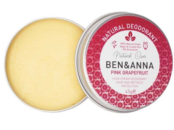 Ben & Anna Soda Cream Deodorant Tin Pink Grapefruit