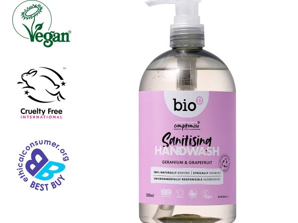 Bio-D Geranium & Grapefruit Sanitising Hand Wash 500ml
