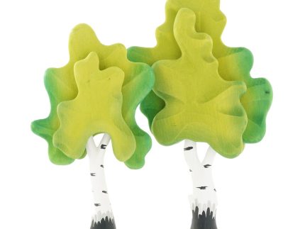Bumbu Handmade Wooden Birch Trees Set