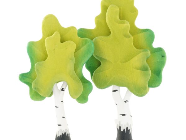 Bumbu Handmade Wooden Birch Trees Set