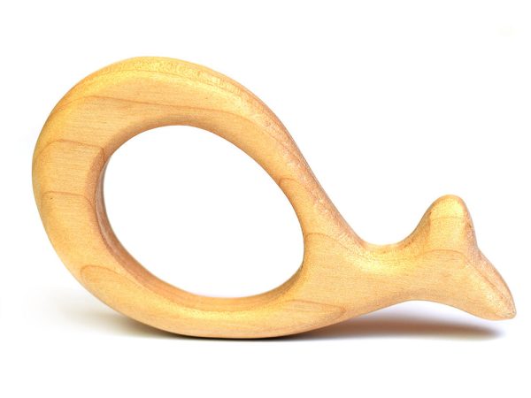 Bumbu Handmade Wooden Whale Baby Teether