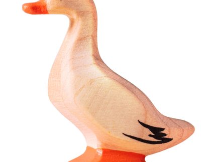 Bumbu Handmade Wooden Duck - White