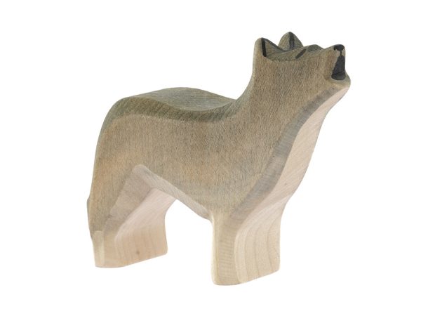 Bumbu Handmade Wooden Howling Wolf Toy