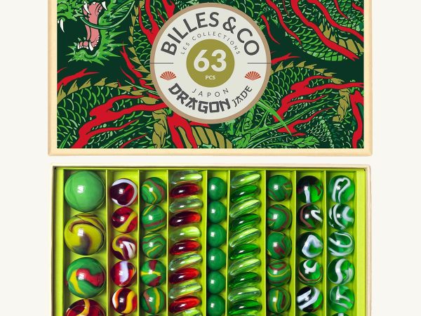 Billes & Co Jade Dragon Marbles Box - 63 Pack