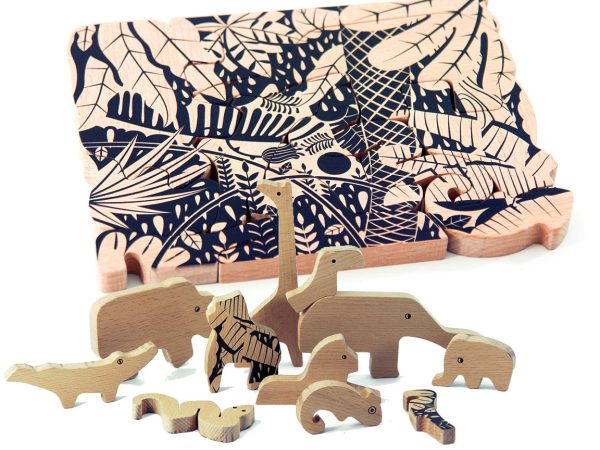 Bajo Jungle Puzzle-Black print