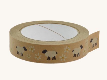 Babipur Kraft Eco Paper Tape - Sheep and Daisies