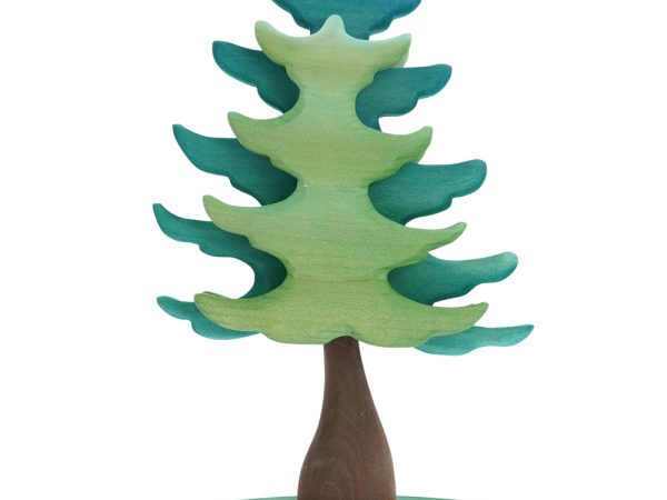Bumbu Large Green Wooden Spruce Tree