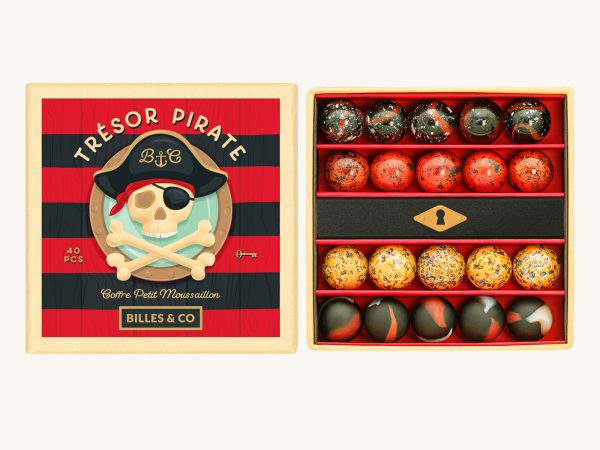 Billes & Co Little Pirate Treasure Marbles Mini Box - 40 Pack
