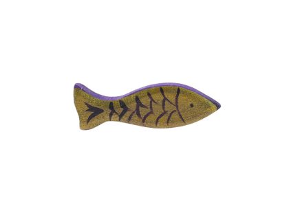 Bumbu Miniature Wooden Purple Trout Fish