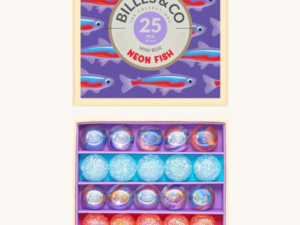 Billes & Co Neon Fish Marbles Mini Box - 25 Pack