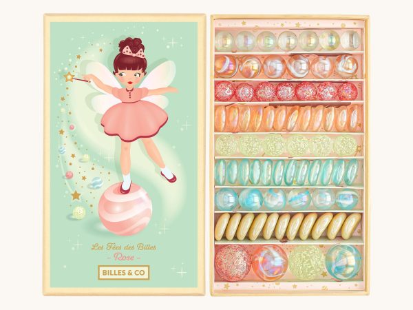 Billes & Co Pink Fairy Marbles Box - 71 Pack