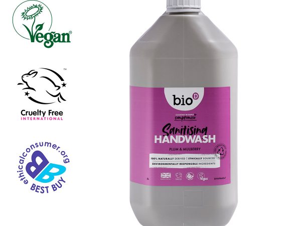 Bio-D Plum & Mulberry Sanitising Hand Wash 5L