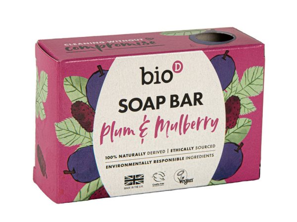Bio-D Plum & Mulberry Soap Bar - 90g