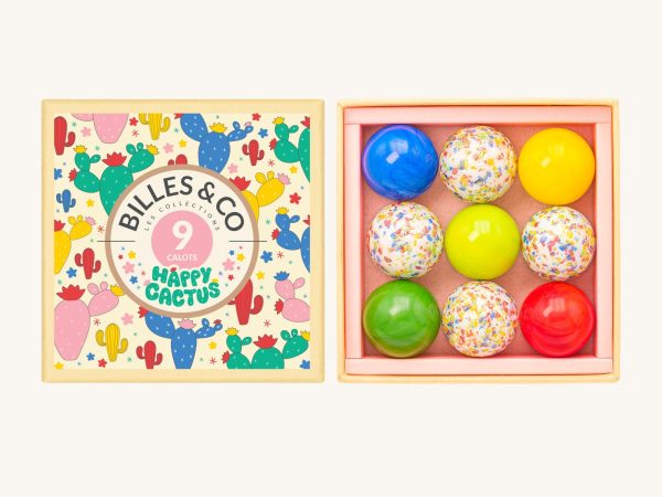 Billes & Co Shooter Marbles Mini Box - Happy Cactus