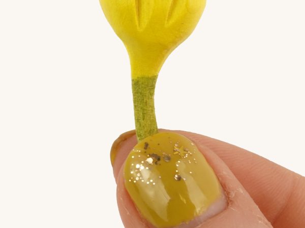 Bumbu Small Wooden Flower - Yellow