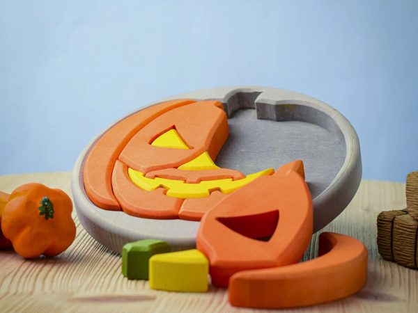 Bumbu Toys Halloween Pumpkin Puzzle - Grey