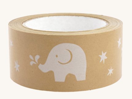 Babipur Wide Kraft Eco Paper Tape - Elephant