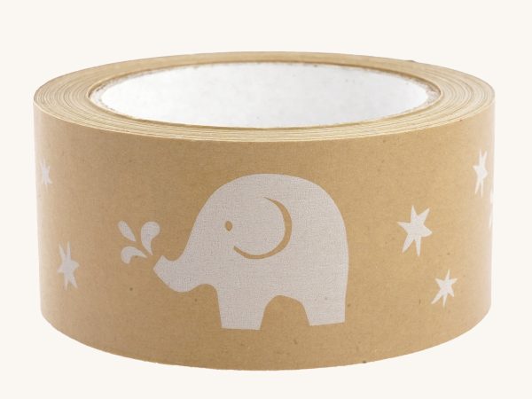 Babipur Wide Kraft Eco Paper Tape - Elephant