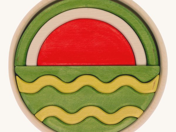 Bumbu Watermelon Round Wooden Puzzle