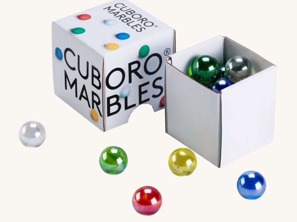 Cuboro 15 Coloured Glass Marbles