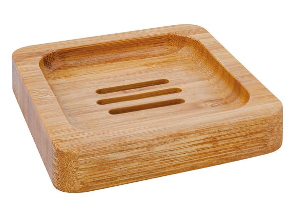 Croll & Denecke Square Bamboo Soap Dish