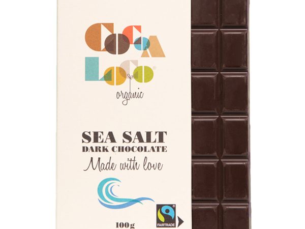 Cocoa Loco Dark Chocolate & Sea Salt Bar 100g