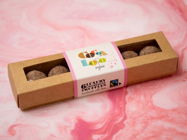 Cocoa Loco Fairtrade Milk Chocolate Champagne Truffles 100g - BBE 31/08/24