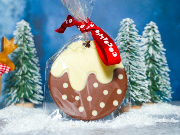 Cocoa Loco Milk & White Chocolate Christmas Pudding 70g