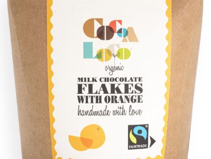 Cocoa Loco Milk Chocolate & Orange Drinking Flakes 200g