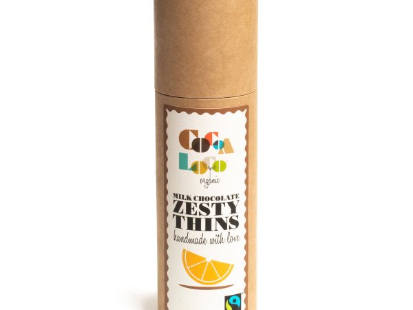 Cocoa Loco Milk Chocolate & Orange Thins 170g