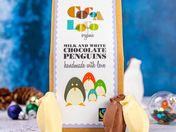 Cocoa Loco Milk & White Chocolate Penguins 110g