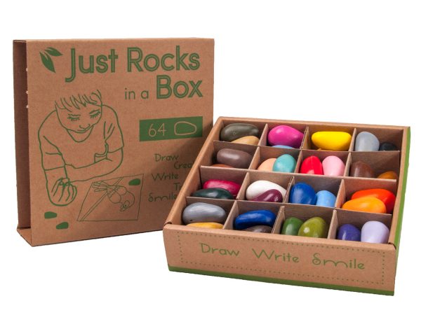 Crayon Rocks 'Just Rocks in a Box' - 64 Crayons, 32 Colours