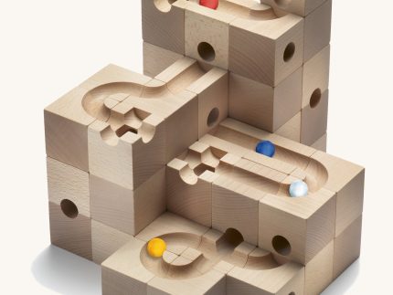 Cuboro Standard Wooden Marble Run Set - 50 Pieces