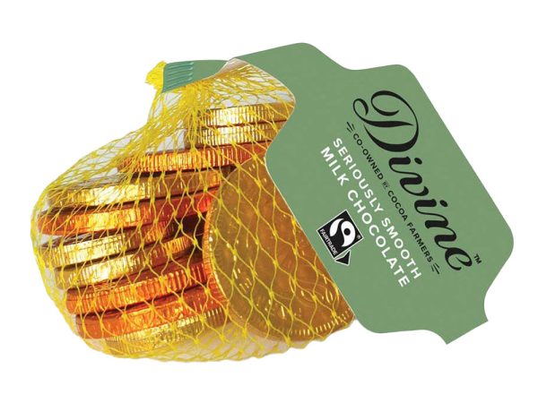 Divine Fairtrade Milk Chocolate Coins 65g