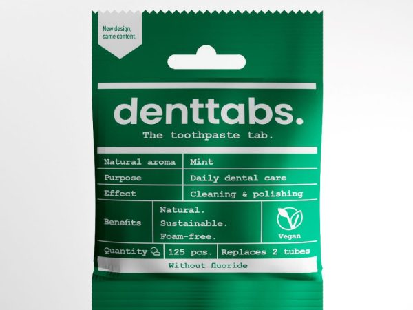 Denttabs Fluoride-Free Toothpaste Tablets - Mint