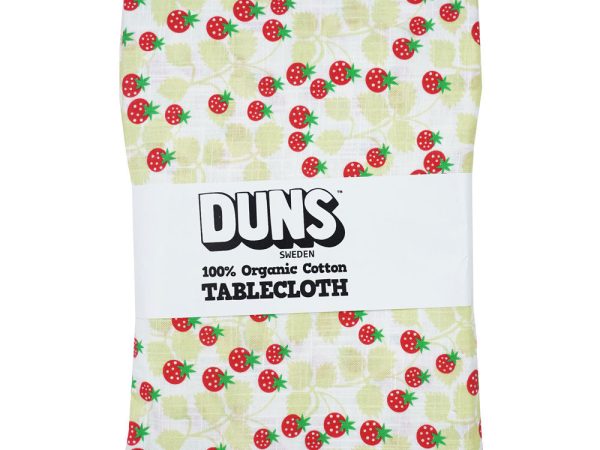 Duns Table Cloth - Wild Strawberries Paradise Green