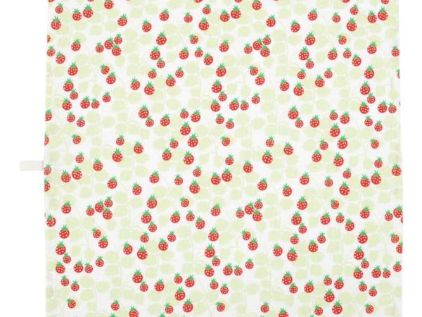 Duns Tea Towel - Wild Strawberries Paradise Green