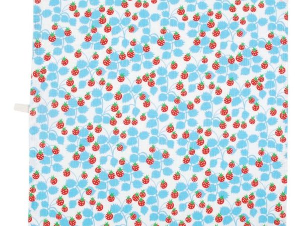 Duns Tea Towel - Wild Strawberries Blue
