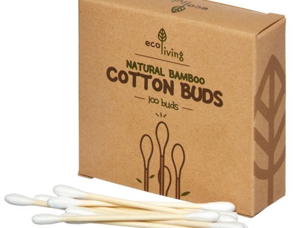 Ecoliving 100 Bamboo Cotton Buds