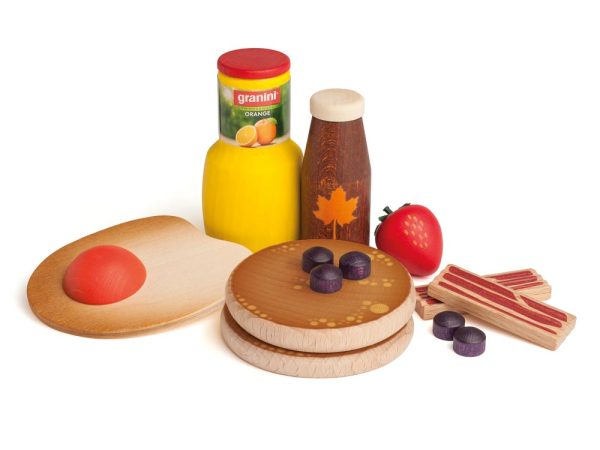 Erzi American Breakfast Assortment Wooden Play Food Set