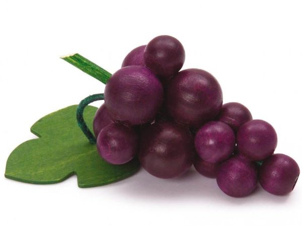 Erzi Bunch Of Purple Grapes Wooden Play Food