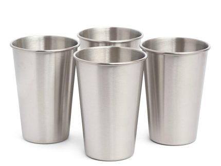 Elephant Box Stainless Steel Cups 350ml - 4 Pack