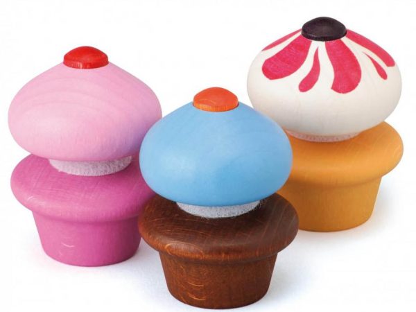 Erzi Cupcakes Wooden Play Food