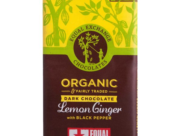 Equal Exchange Organic 55% Dark Chocolate - Lemon, Ginger & Black Pepper