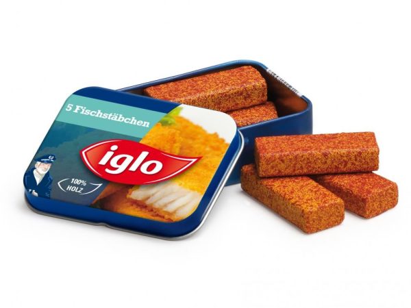 Erzi Fish Fingers In A Tin Wooden Play Food